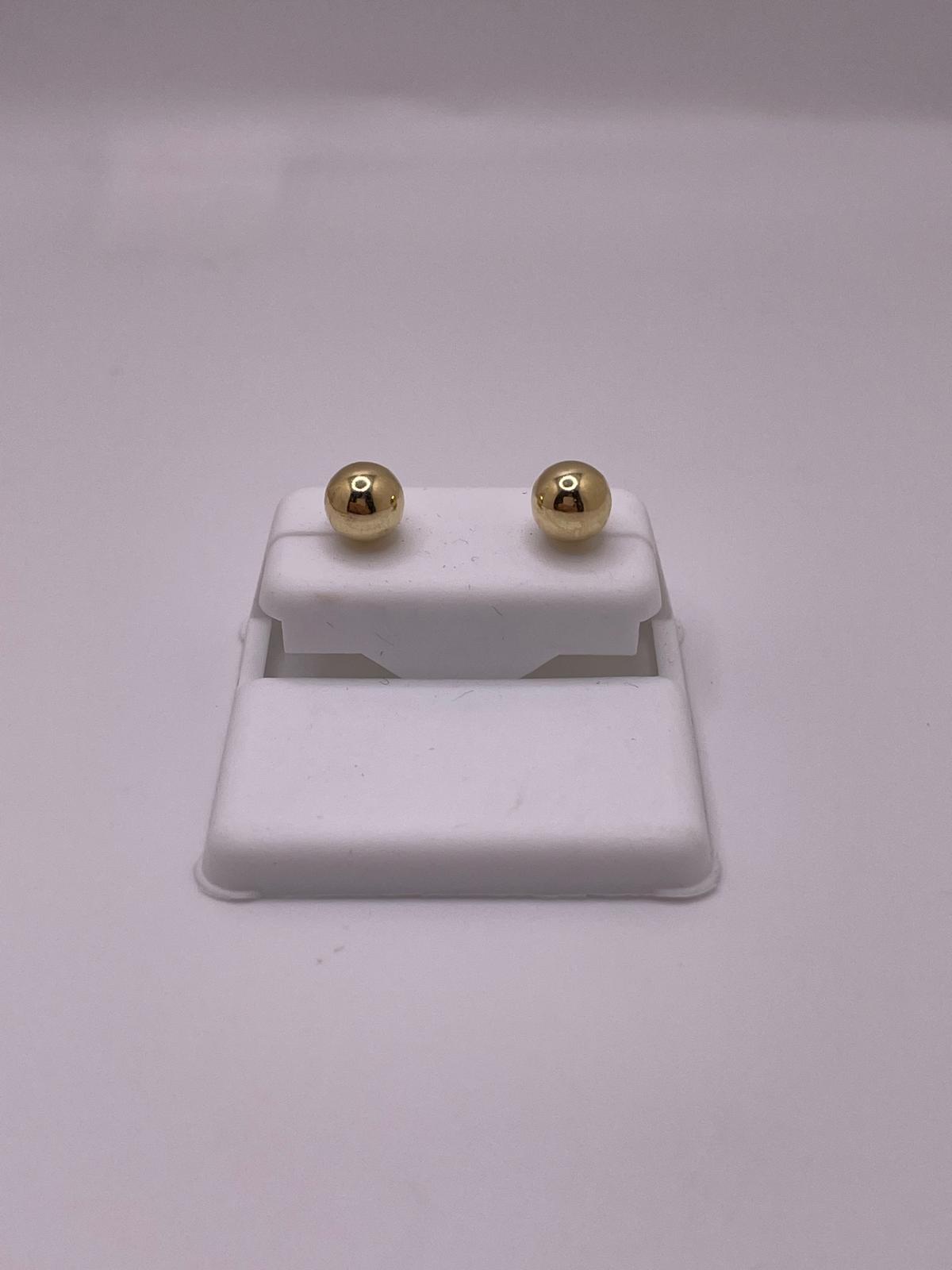 14K Gold Ball Stud Earrings