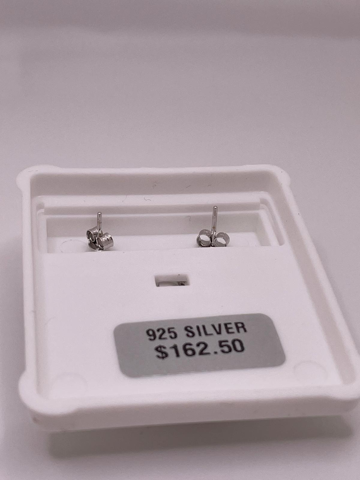 925 Sterling Silver Green CZ Teardrop Set