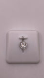 925 Sterling Silver Heart Halo Pendant