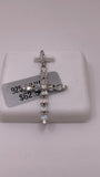 925 Sterling Silver Baguette CZ Cross Pendant