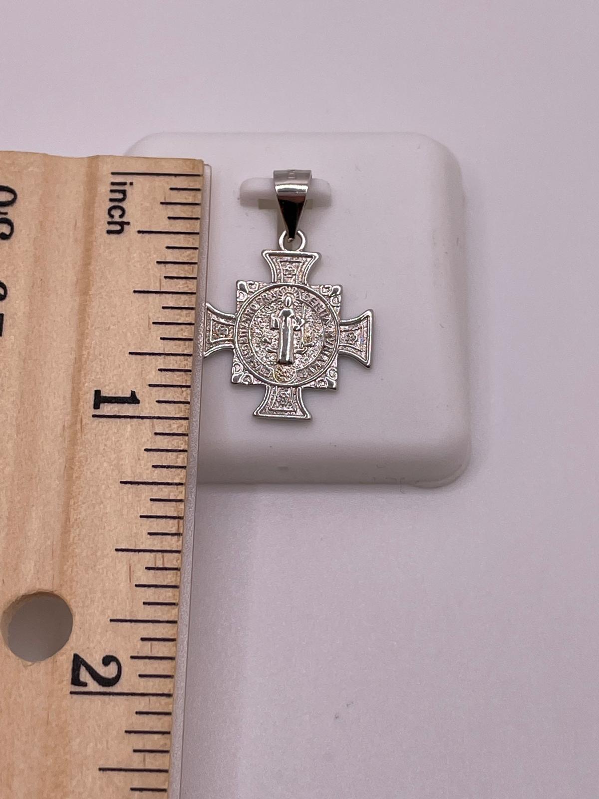 925 Sterling Silver St. Benedict Cross Pendant