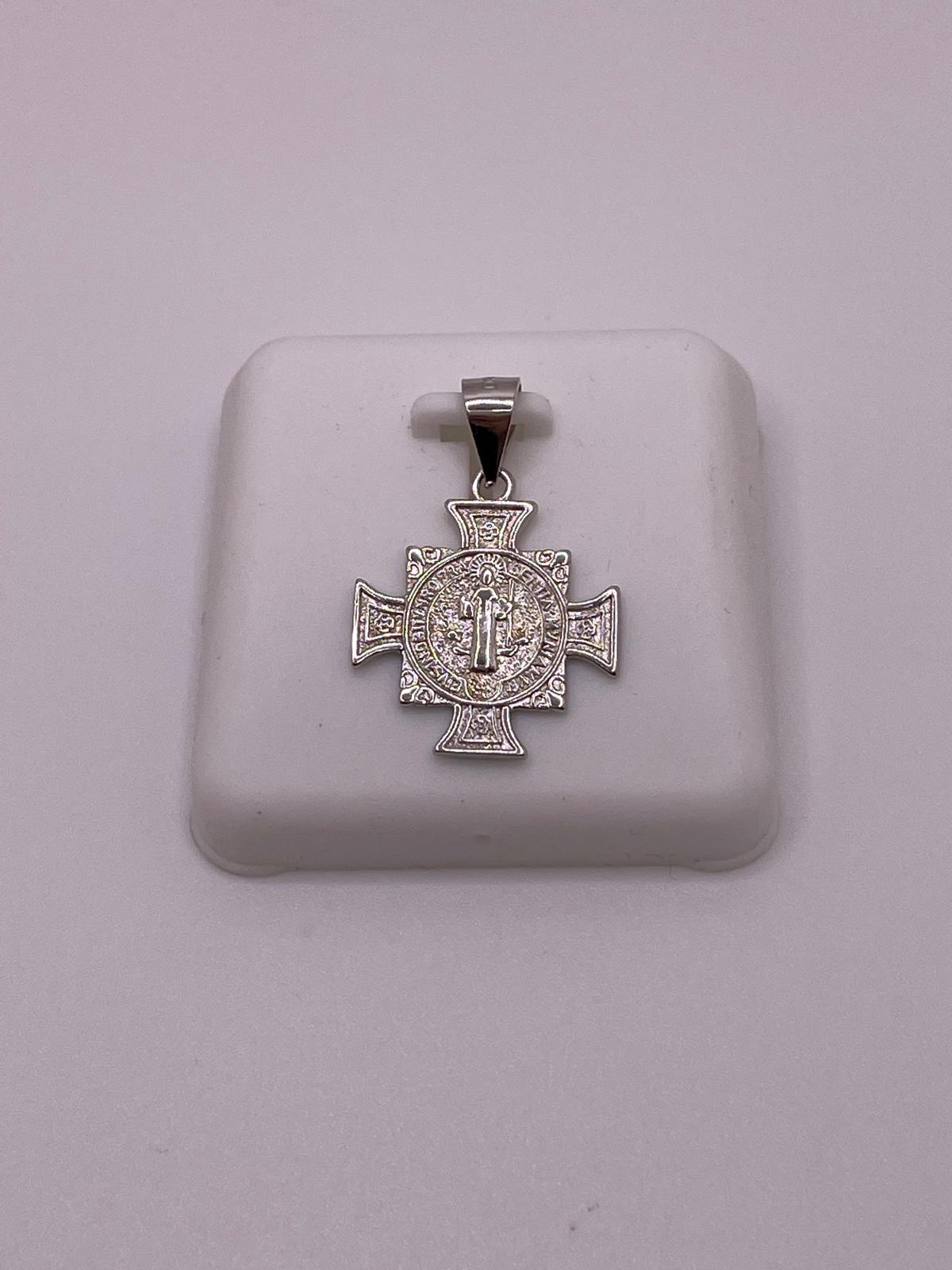 925 Sterling Silver St. Benedict Cross Pendant