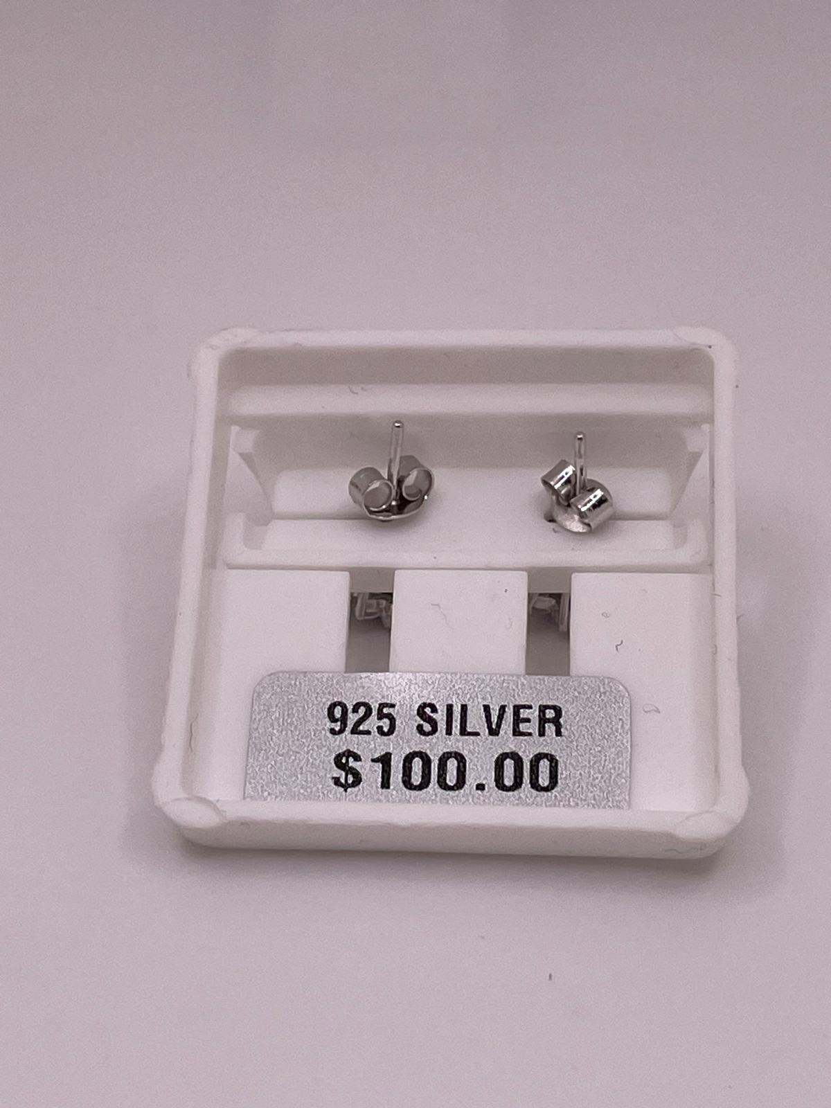 925 Sterling Silver Purple Oval CZ Halo Studs