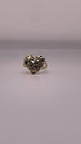 10K Gold Large Nugget Heart Ring