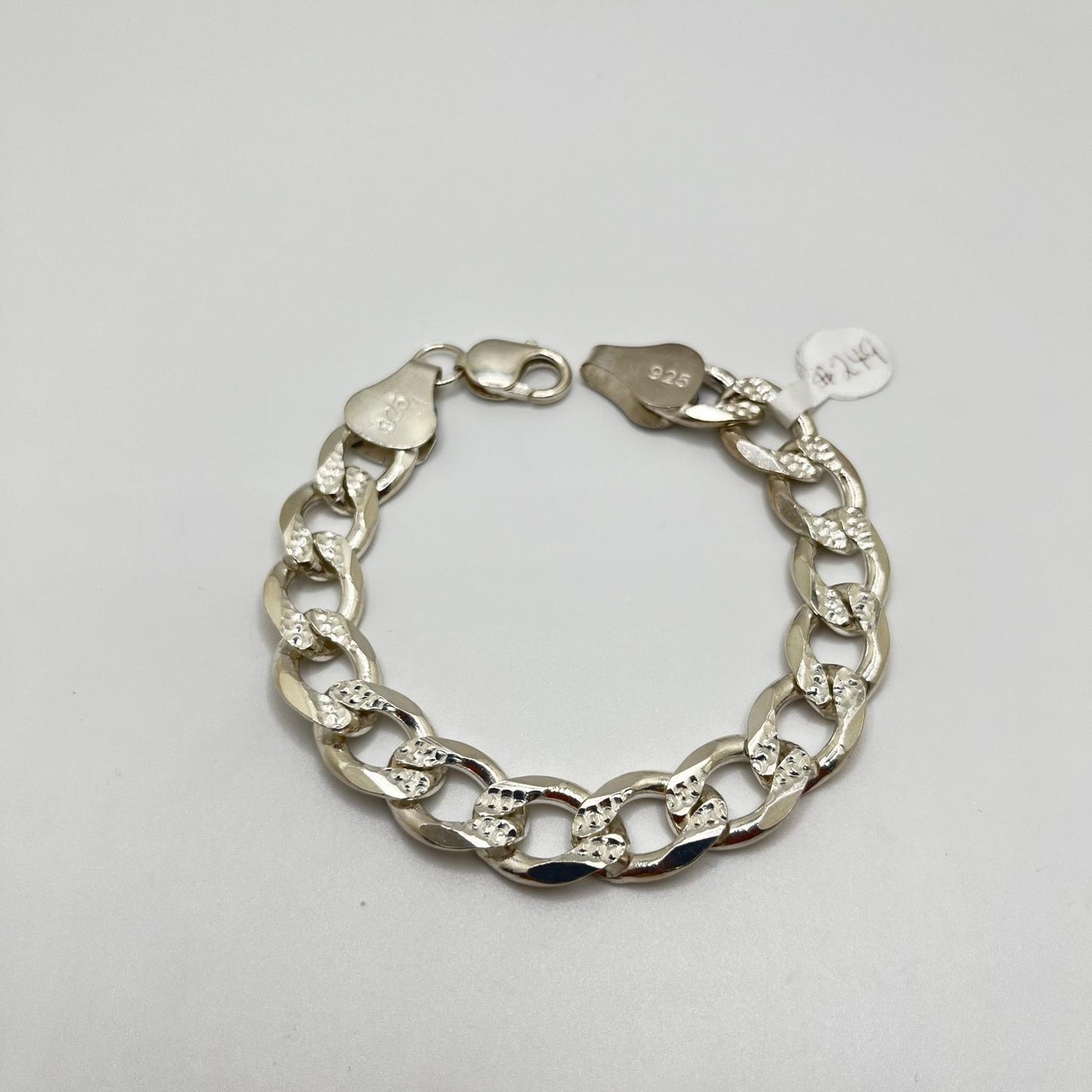 925 Silver ID Bracelet with Cuban Links – 8"
