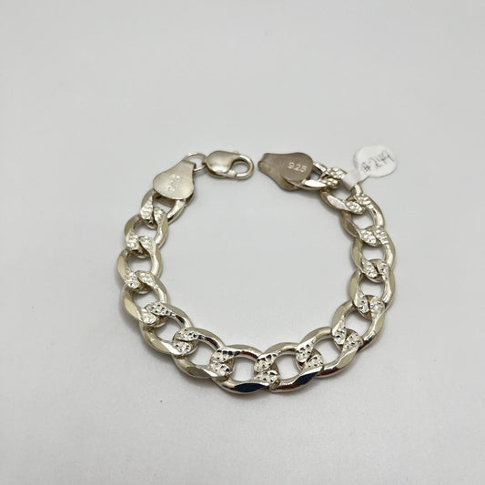 925 Silver ID Bracelet with Cuban Links – 8"