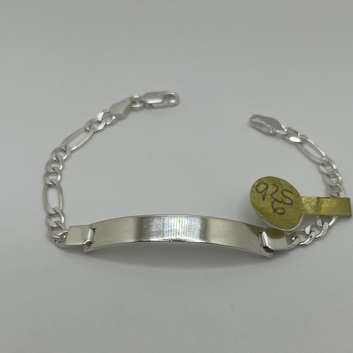 Figaro Engraveable Kids ID Bracelet– 925 Silver