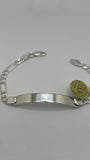 Figaro Engraveable Kids ID Bracelet– 925 Silver