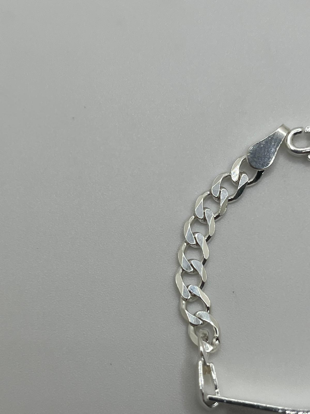 Cuban Engravable Baby ID Bracelet– 925 Silver