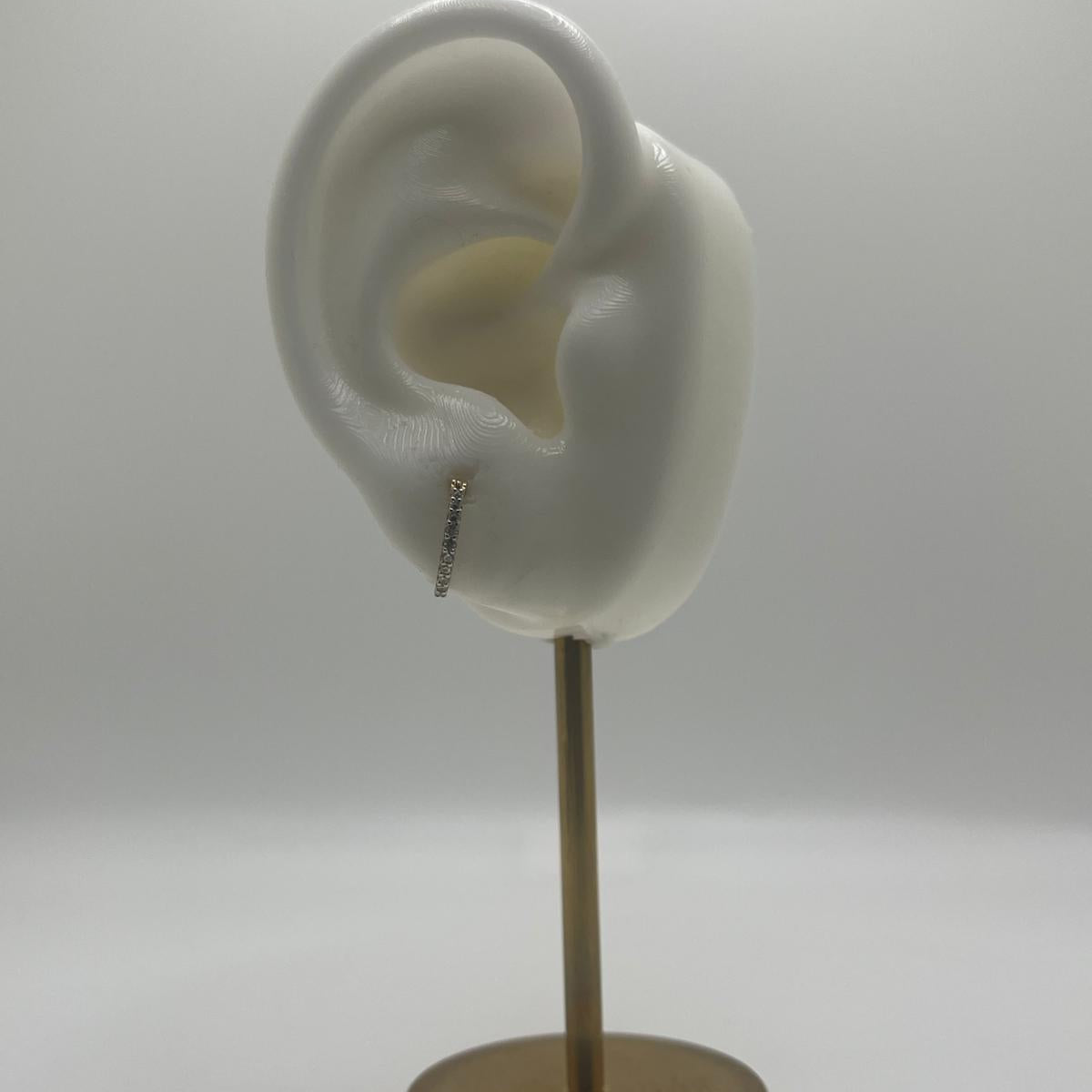 14K Gold CZ Mini Huggies (030)