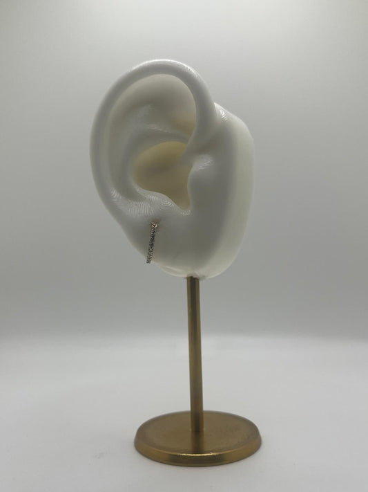 14K Gold CZ Mini Huggies (030)