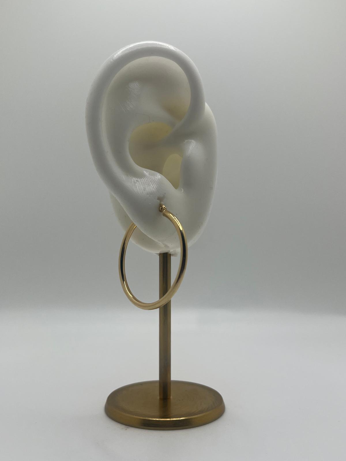 14K Gold Golden Everyday Hoops (30mm)