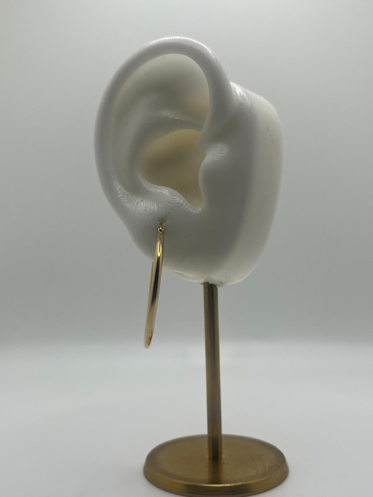 14K Gold Golden Everyday Hoops(025)