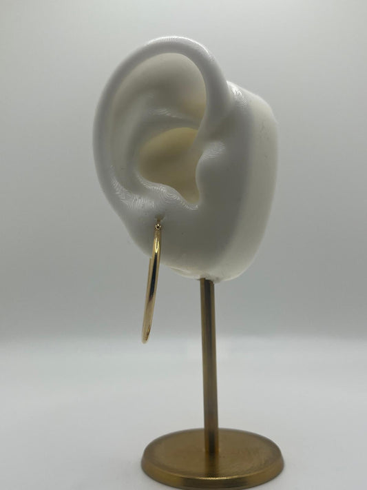 14K Gold Golden Everyday Hoops(025)