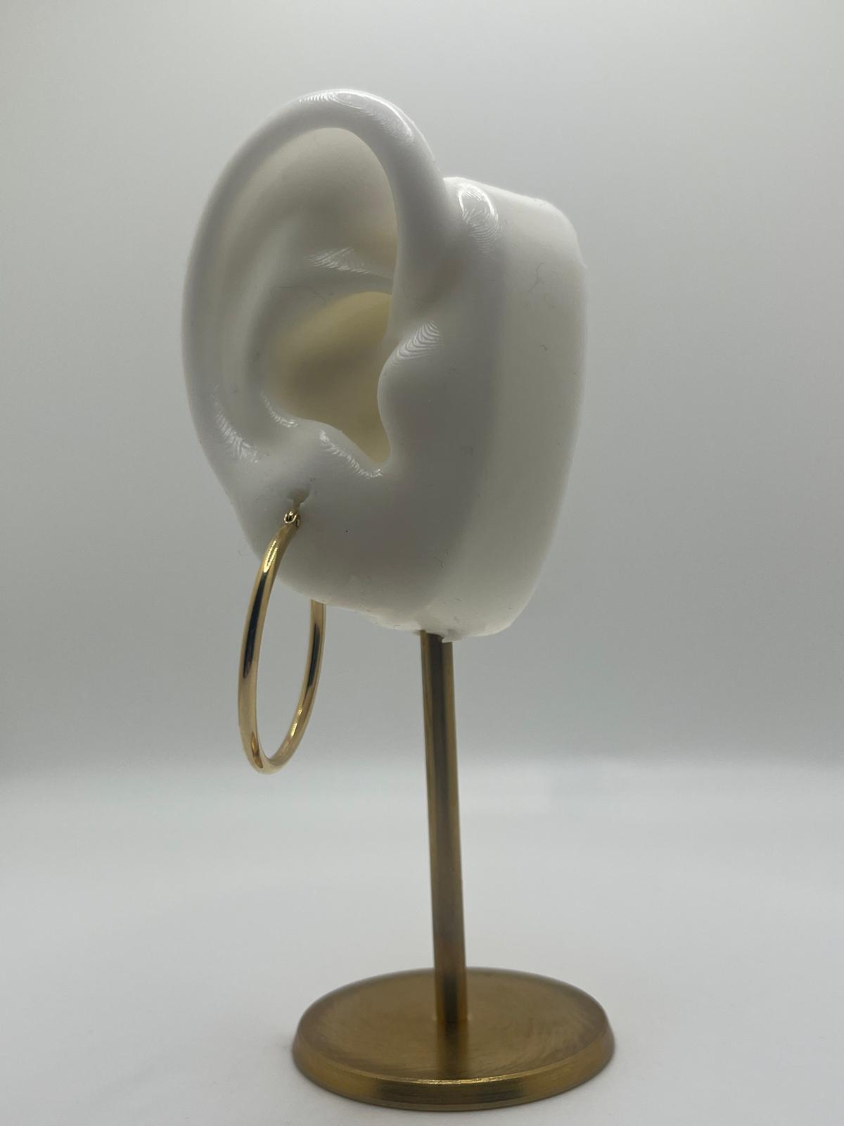 14K Gold Golden Everyday Hoops(025)