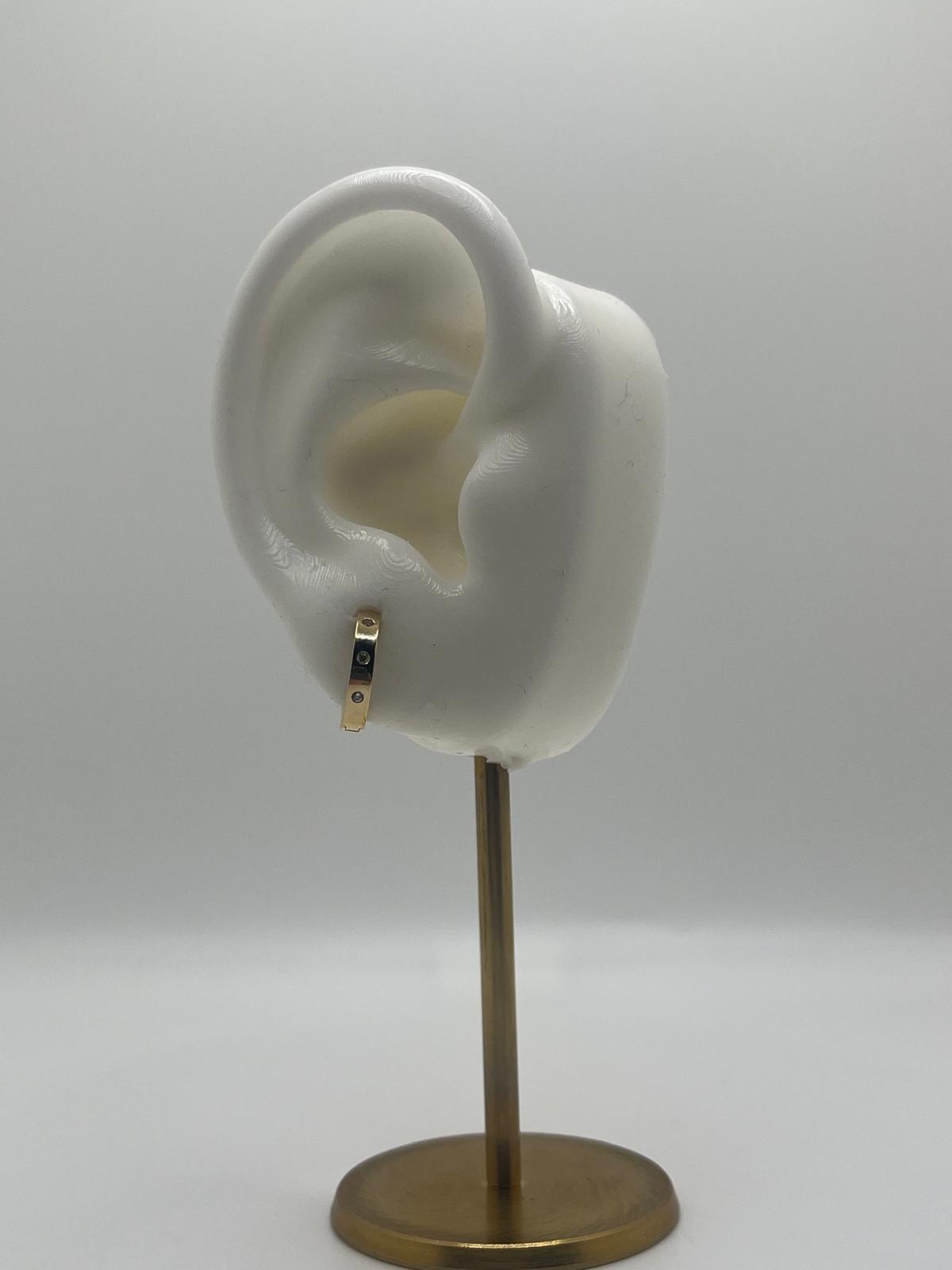 14K Gold Itty Bitty Iced Huggies (024)