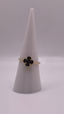 14K Gold Midnight Clover Ring