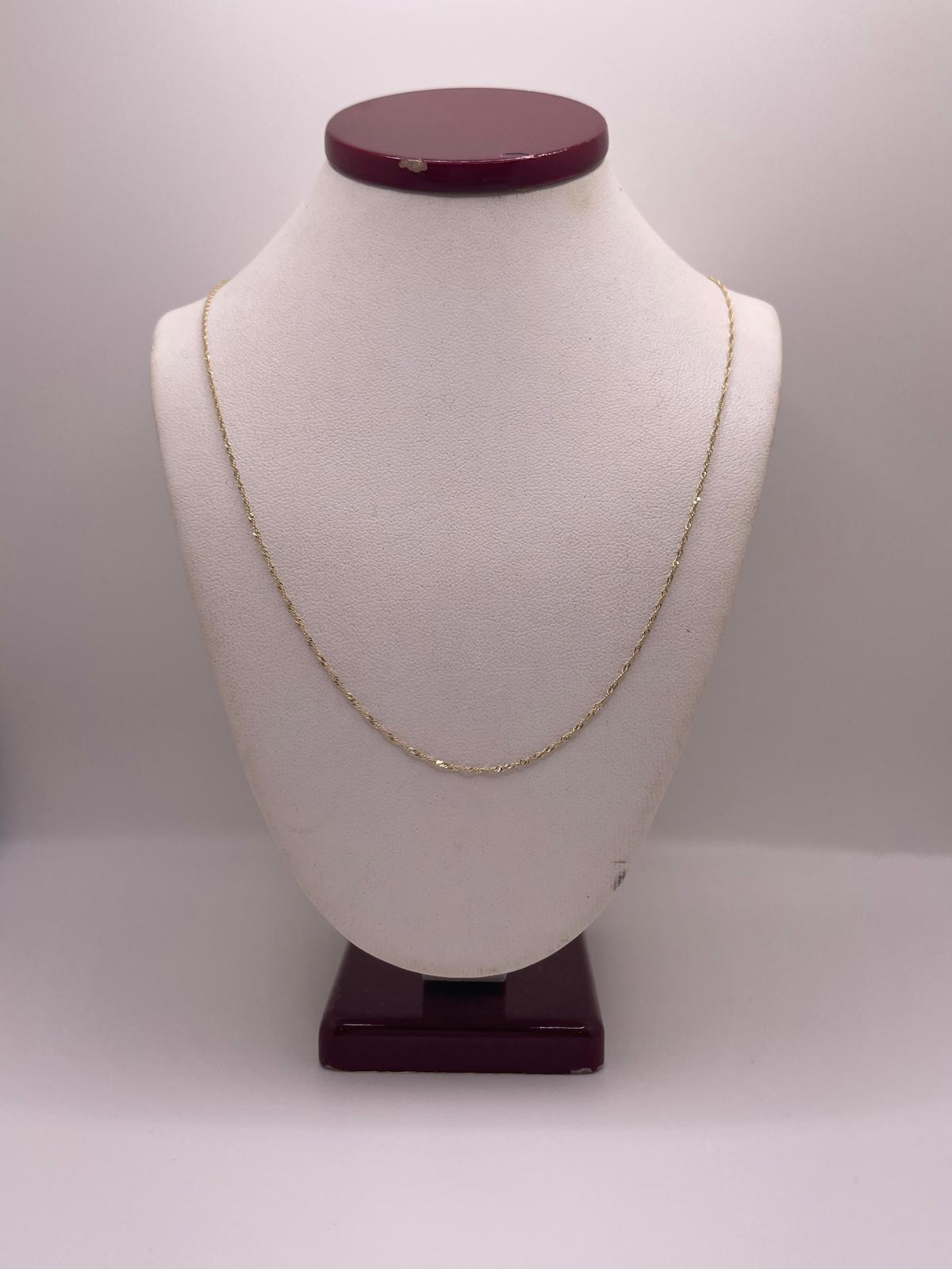 14k gold Taylor 0.9mm singapore necklace