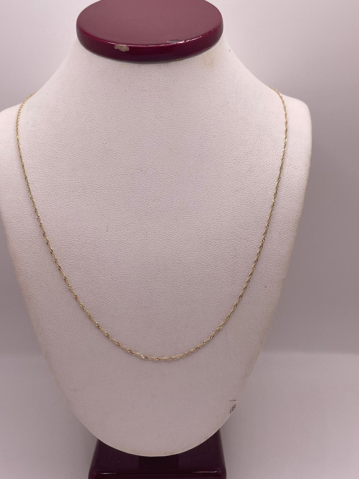 14k gold Taylor 0.9mm singapore necklace