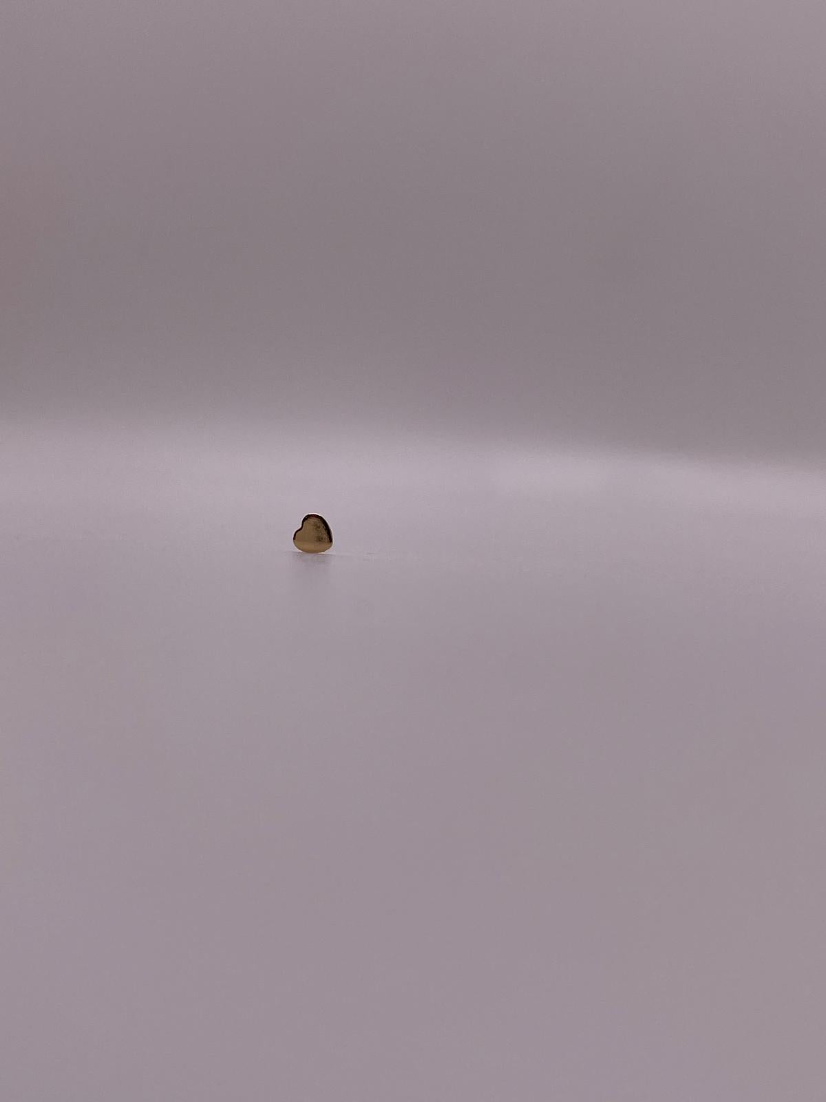 14K Gold Tiny Heart Nose Stud – Straight Post