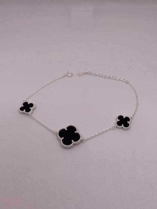 Black Clover Bracelet - 925 silver