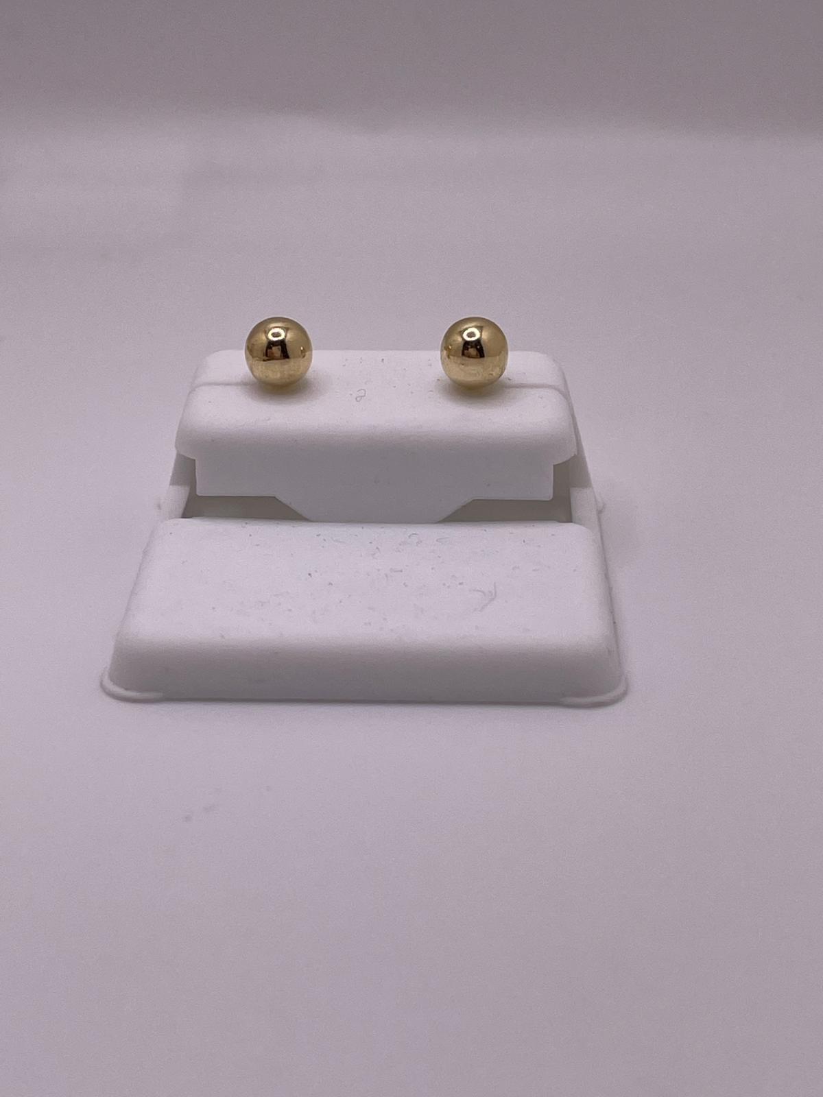 14K Gold Ball Stud Earrings