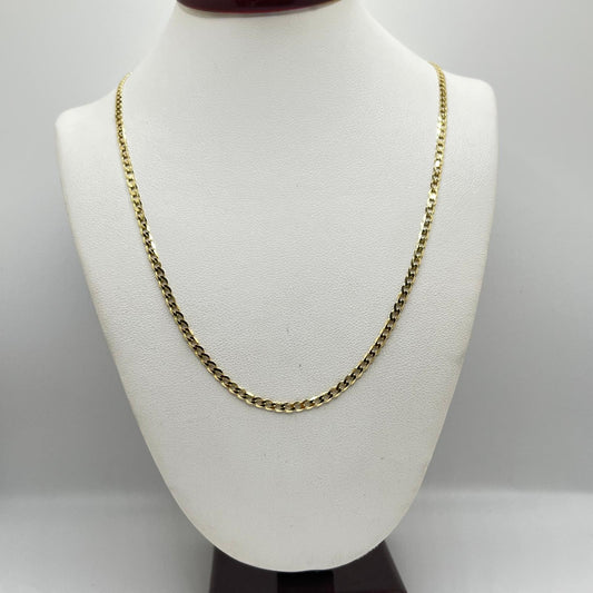 14k solid gold cuban chain 2.7mm