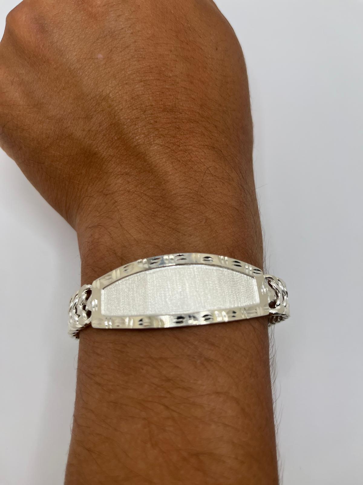 Men's Engravable ID Bracelet - 925 silver