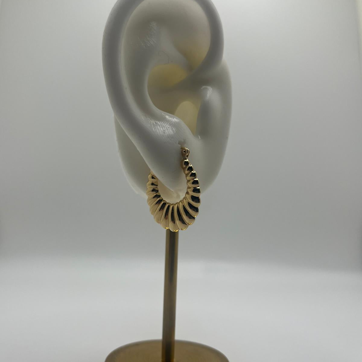 14K Gold Golden Shrimp Hoops (050)