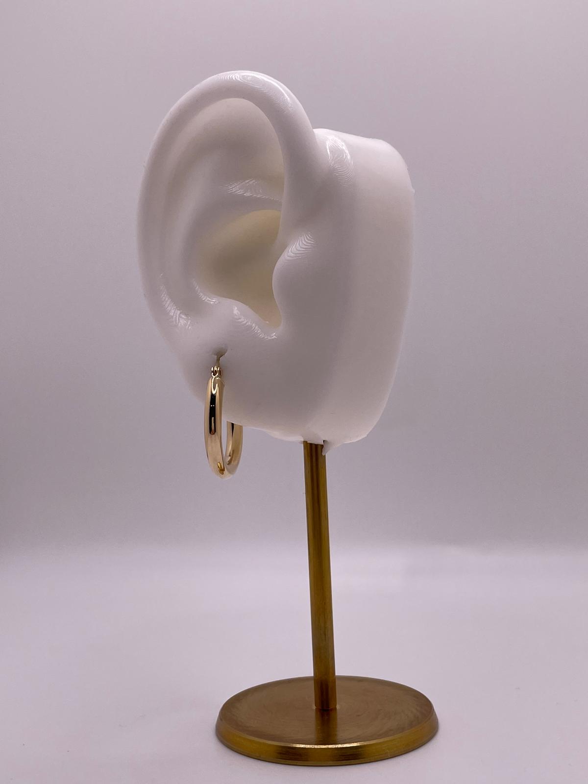 14K Gold Golden Essentials Hoops (049)