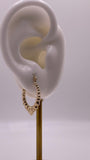 14k gold hollow heart hoop earrings (051)