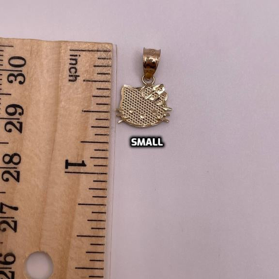 14K Gold Hello Kitty Face Pendant (Small, Medium, or Large)