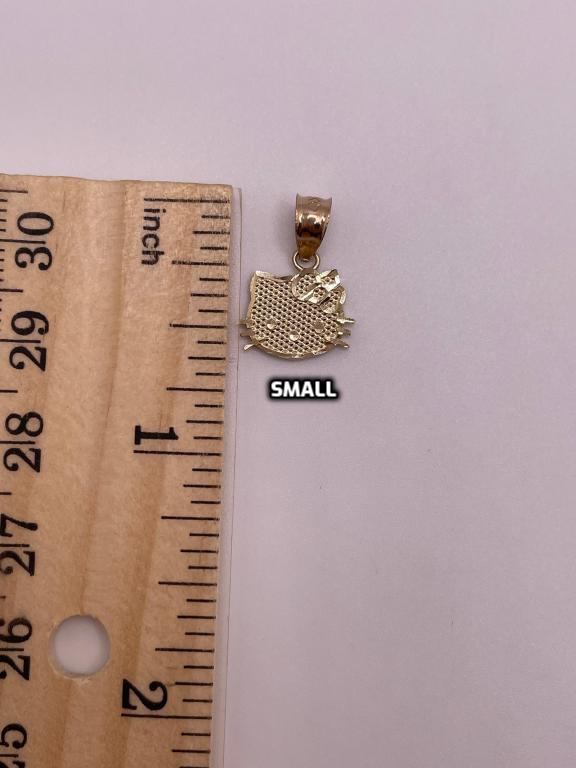 14K Gold Hello Kitty Face Pendant (Small, Medium, or Large)