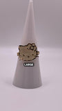 14K Gold Hello Kitty Face Ring (Small,Medium, or Large)