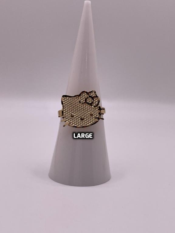14K Gold Hello Kitty Face Ring (Small,Medium, or Large)
