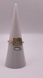 14K Gold Hello Kitty Face Ring (Small,Medium, or Large)