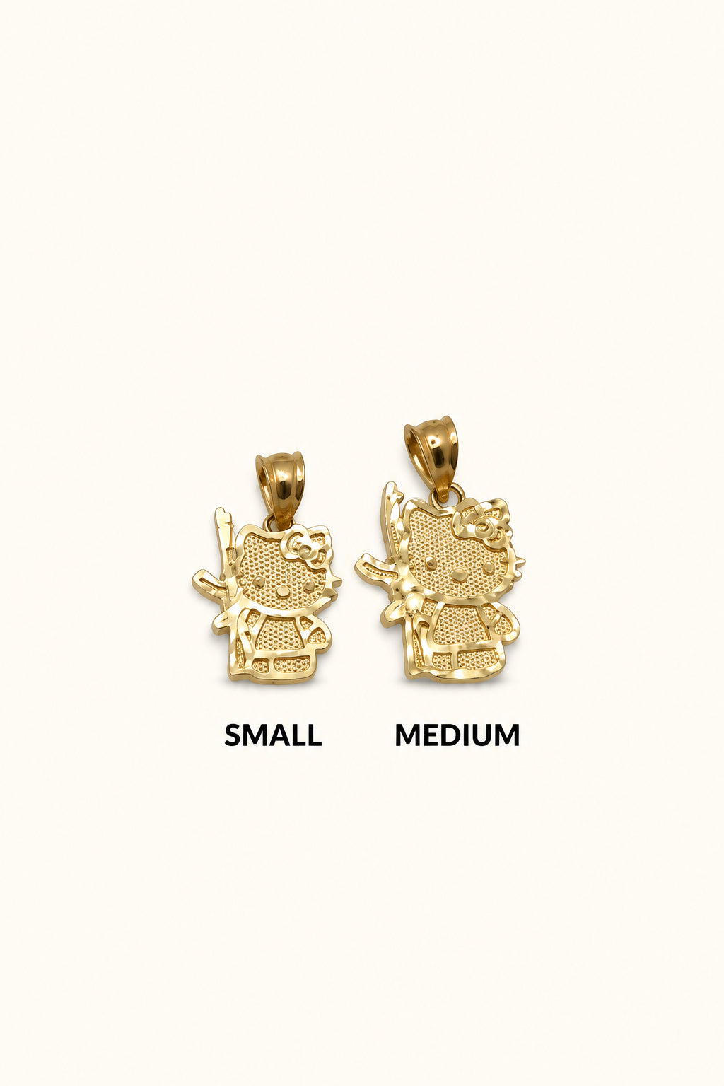 14K Gold Hello Kitty with AK Pendant