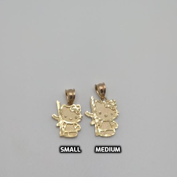 14K Gold Hello Kitty with AK Pendant
