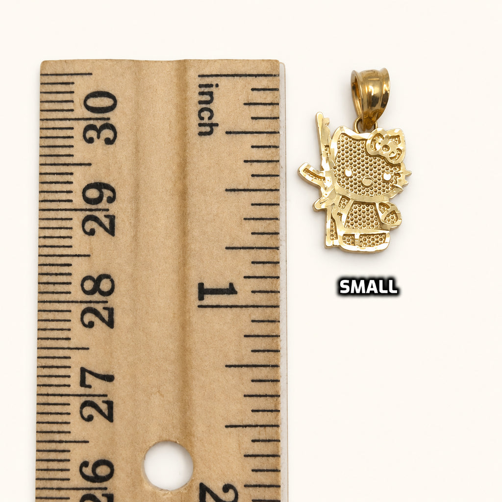 14K Gold Hello Kitty with AK Pendant