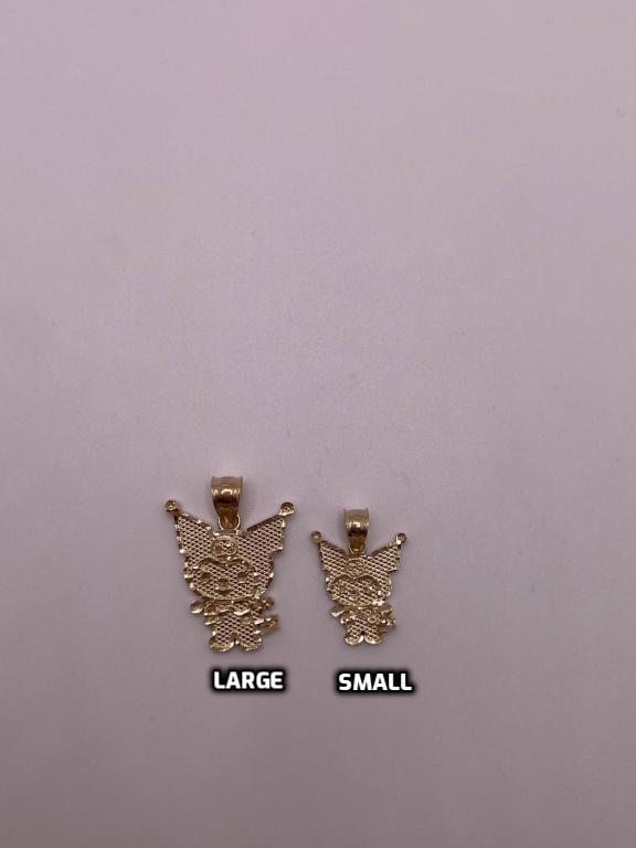 kuromi pendant (small or large) - 14k gold