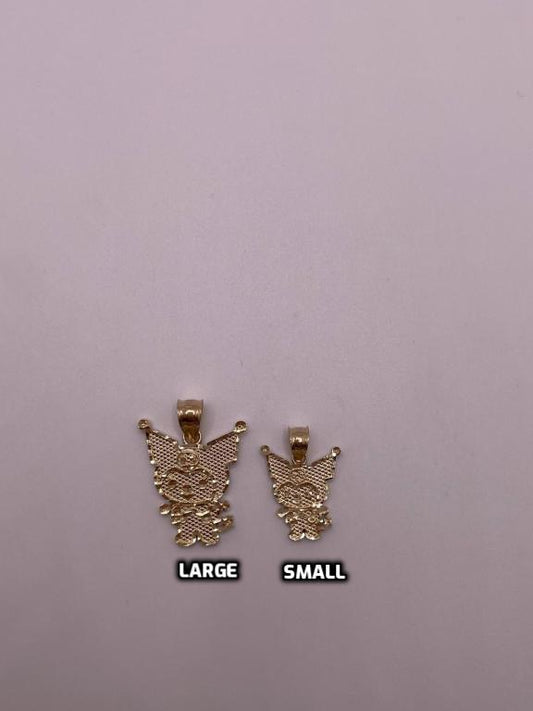 kuromi pendant (small or large) - 14k gold