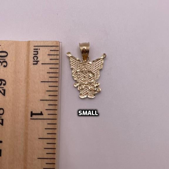 kuromi pendant (small or large) - 14k gold