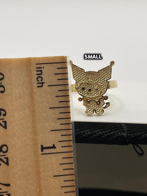 14k gold kuromi ring (small or large)