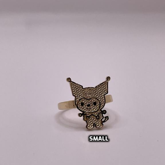 14k gold kuromi ring (small or large)
