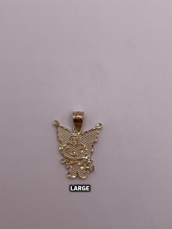 kuromi pendant (small or large) - 14k gold