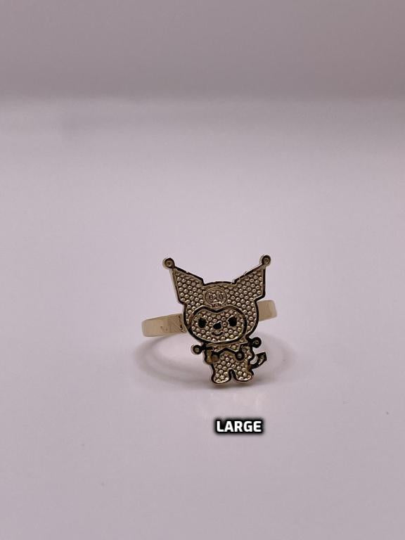 14k gold kuromi ring (small or large)