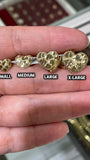 10K Gold Nugget Heart Stud Earrings – Available in 4 Sizes
