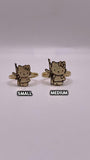 14K Gold Hello Kitty with AK Ring (Small, Medium or Large)