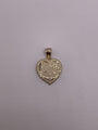 14K gold Hello Kitty heart pendant, nugget heart Hello Kitty jewelry, 14K gold Hello Kitty charm, gold nugget heart pendant with Hello Kitty, cute 14K gold Hello Kitty necklace charm