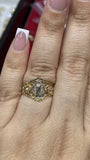 14k gold three-color virgencita ring
